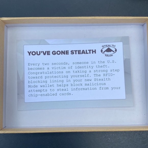 NEW Stealth Mode Leather Wallet Brown with ID Window and RFID Men - Picture 7 of 7